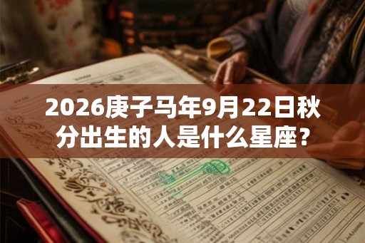 2026庚子马年9月22日秋分出生的人是什么星座？
