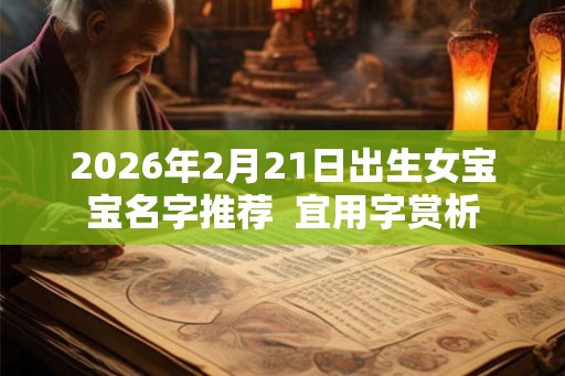 2026年2月21日出生女宝宝名字推荐  宜用字赏析