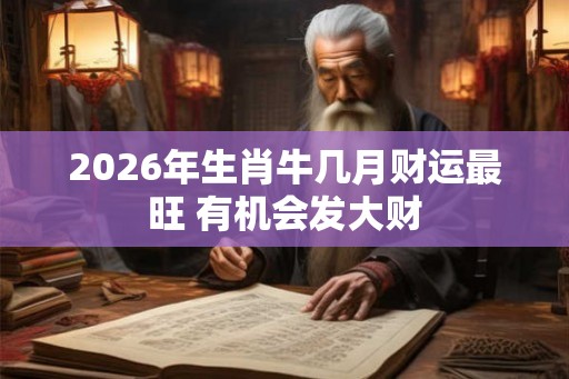 2026年生肖牛几月财运最旺 有机会发大财