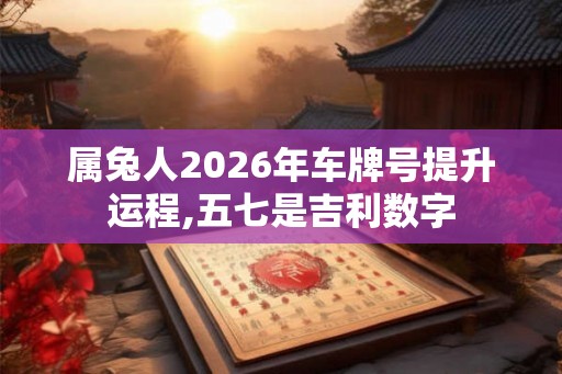 属兔人2026年车牌号提升运程,五七是吉利数字