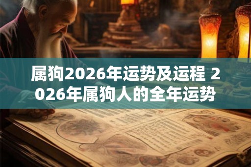 属狗2026年运势及运程 2026年属狗人的全年运势