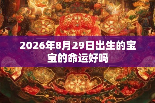 2026年8月29日出生的宝宝的命运好吗