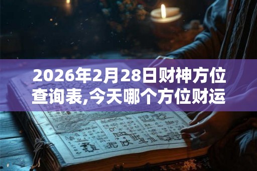 2026年2月28日财神方位查询表,今天哪个方位财运好