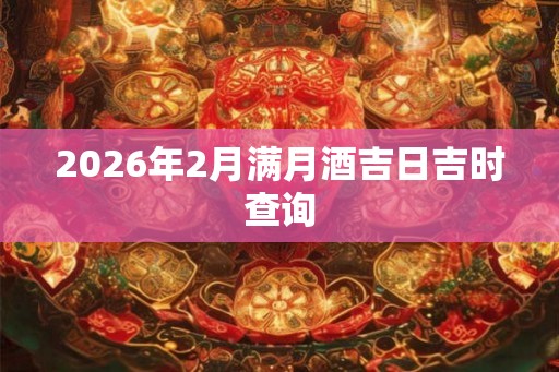 2026年2月满月酒吉日吉时查询