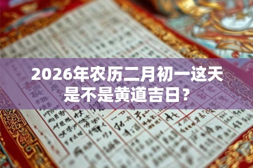 2026年农历二月初一这天是不是黄道吉日？