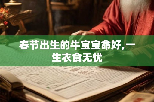 春节出生的牛宝宝命好,一生衣食无忧 春节出生的牛宝宝命好,一生衣食无忧