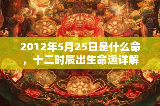 2012年5月25日是什么命，十二时辰出生命运详解