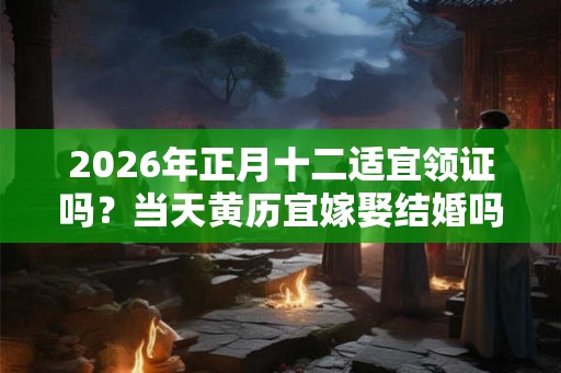 2026年正月十二适宜领证吗？当天黄历宜嫁娶结婚吗