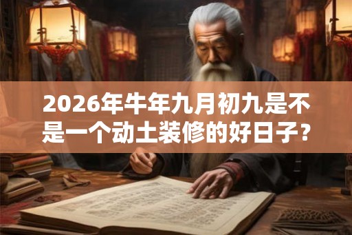 2026年牛年九月初九是不是一个动土装修的好日子？
