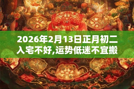 2026年2月13日正月初二入宅不好,运势低迷不宜搬家