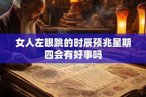 女人左眼跳的时辰预兆星期四会有好事吗 女人左眼跳的时辰预兆星期四会有好事吗