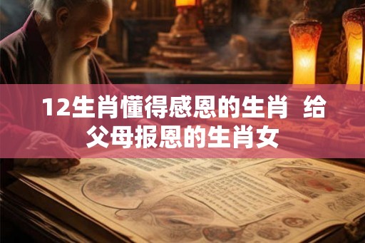 12生肖懂得感恩的生肖  给父母报恩的生肖女
