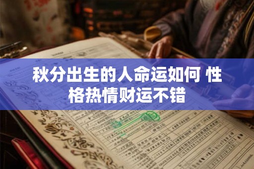 秋分出生的人命运如何 性格热情财运不错