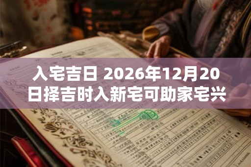 入宅吉日 2026年12月20日择吉时入新宅可助家宅兴盛