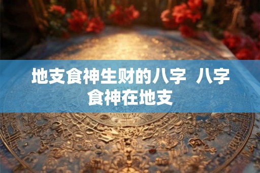 地支食神生财的八字  八字食神在地支