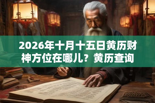 2026年十月十五日黄历财神方位在哪儿？黄历查询