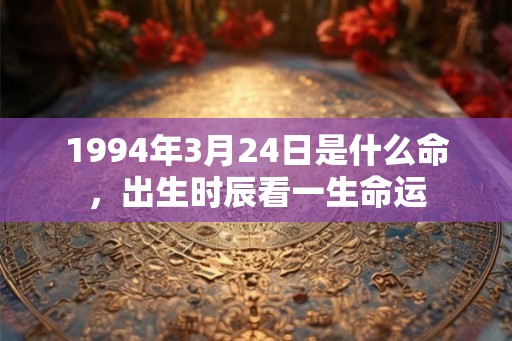 1994年3月24日是什么命，出生时辰看一生命运