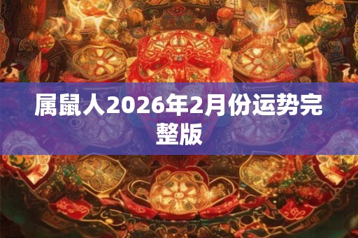 属鼠人2026年2月份运势完整版