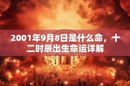 2001年9月8日是什么命，十二时辰出生命运详解