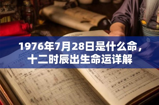 1976年7月28日是什么命，十二时辰出生命运详解