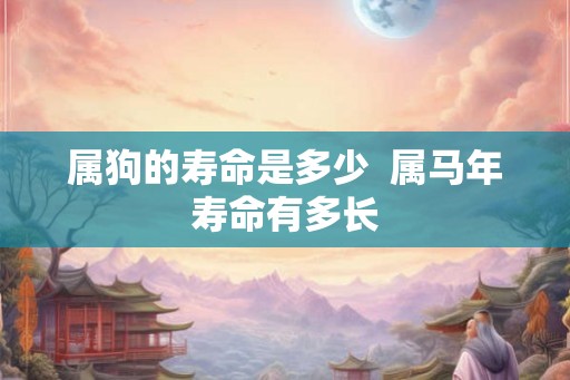 属狗的寿命是多少  属马年寿命有多长