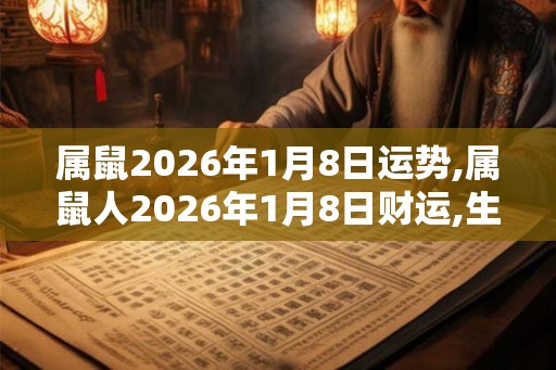属鼠2026年1月8日运势,属鼠人2026年1月8日财运,生肖鼠2026年1月8日运势