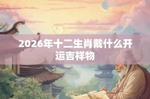 2026年十二生肖戴什么开运吉祥物