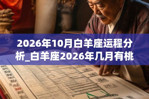 2026年10月白羊座运程分析_白羊座2026年几月有桃花