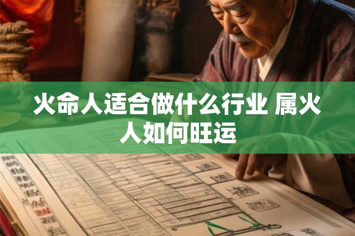 火命人适合做什么行业 属火人如何旺运