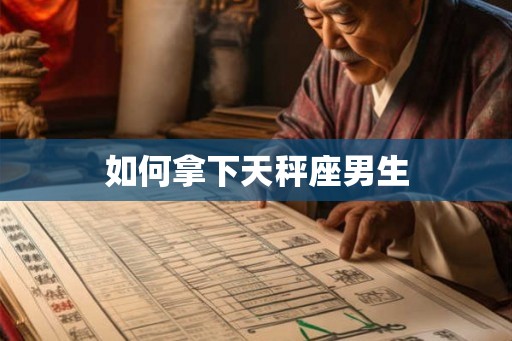 如何拿下天秤座男生 如何拿下天秤座男生