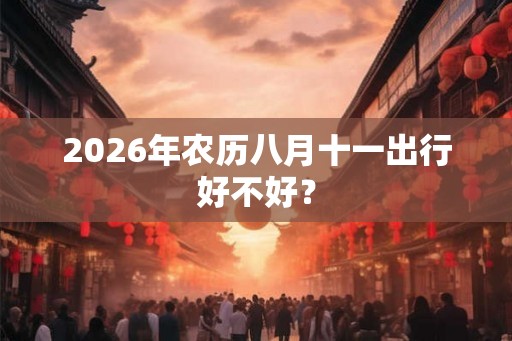 2026年农历八月十一出行好不好？