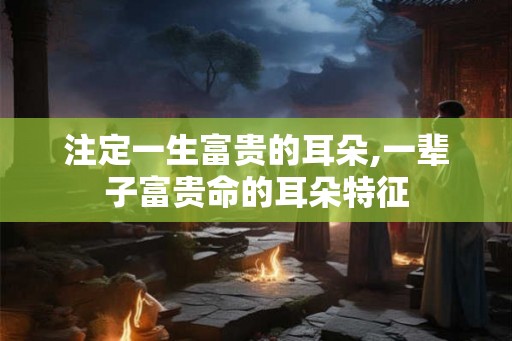 注定一生富贵的耳朵,一辈子富贵命的耳朵特征