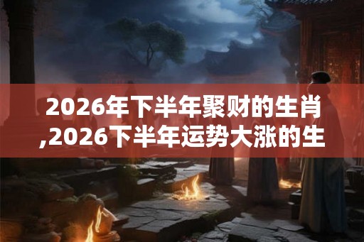 2026年下半年聚财的生肖,2026下半年运势大涨的生肖