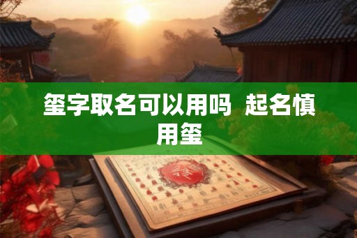 玺字取名可以用吗  起名慎用玺