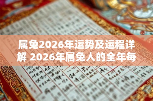 属兔2026年运势及运程详解 2026年属兔人的全年每月运势