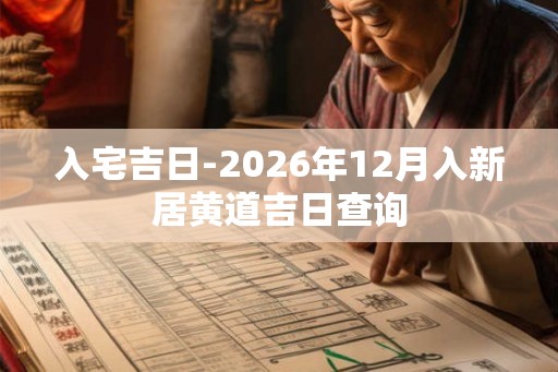 入宅吉日-2026年12月入新居黄道吉日查询 入宅吉日-2026年12月入新居黄道吉日查询