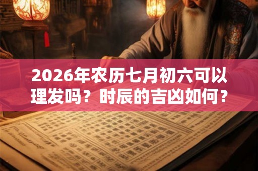 2026年农历七月初六可以理发吗？时辰的吉凶如何？