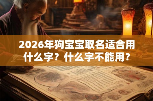 2026年狗宝宝取名适合用什么字？什么字不能用？