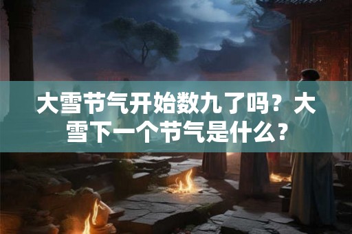 大雪节气开始数九了吗?大雪下一个节气是什么? 大雪节气开始数九了吗?大雪下一个节气是什么?