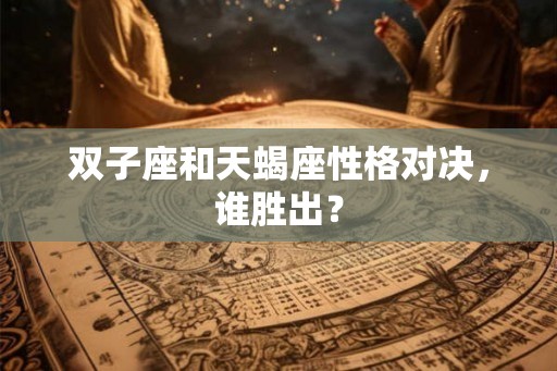双子座和天蝎座性格对决，谁胜出？