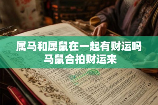 属马和属鼠在一起有财运吗 马鼠合拍财运来