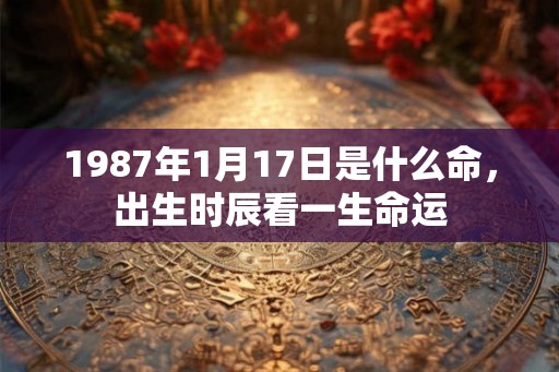 1987年1月17日是什么命，出生时辰看一生命运