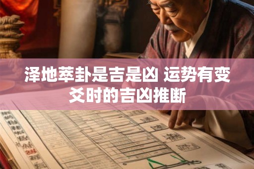 泽地萃卦是吉是凶 运势有变爻时的吉凶推断