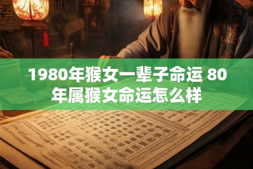 1980年猴女一辈子命运 80年属猴女命运怎么样 1980年猴女一辈子命运 80年属猴女命运怎么样