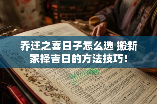 乔迁之喜日子怎么选 搬新家择吉日的方法技巧！