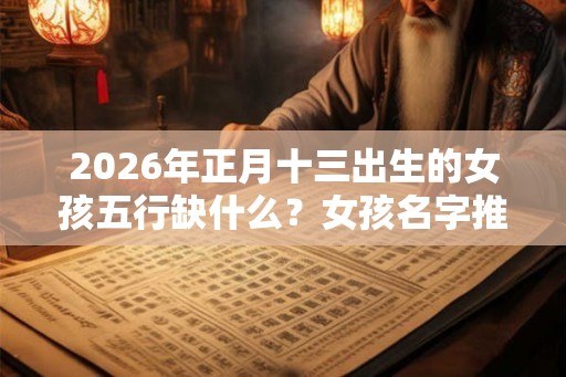 2026年正月十三出生的女孩五行缺什么？女孩名字推荐