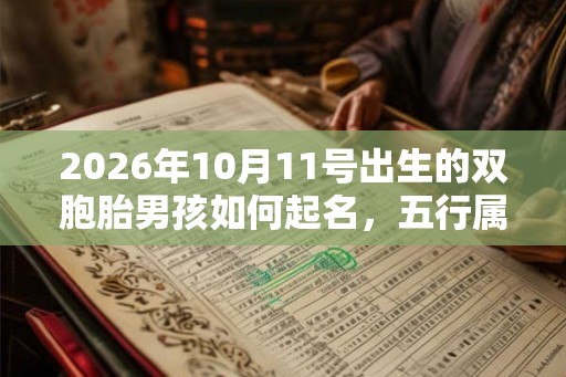 2026年10月11号出生的双胞胎男孩如何起名，五行属什么