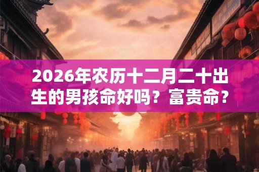 2026年农历十二月二十出生的男孩命好吗?富贵命? 2026年农历十二月二十出生的男孩命好吗?富贵命?