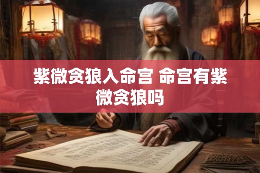 紫微贪狼入命宫 命宫有紫微贪狼吗