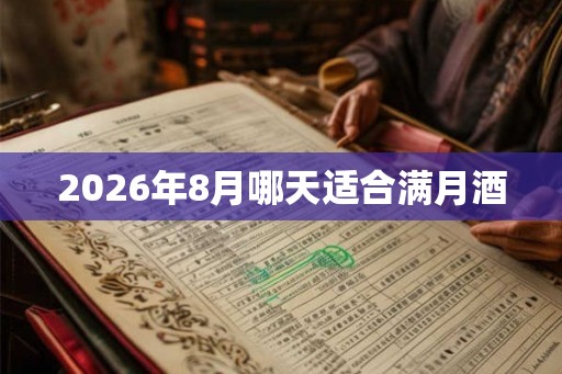 2026年8月哪天适合满月酒